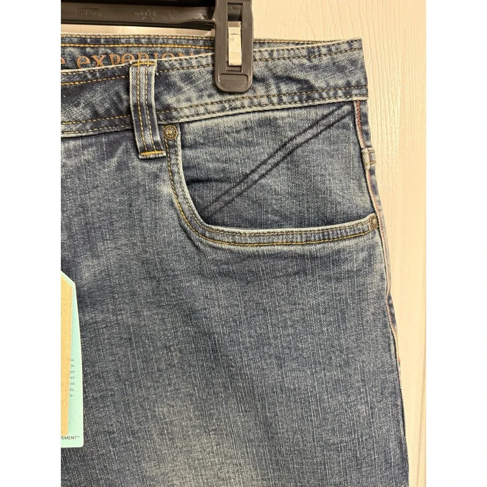 NEW Prana Axiom Jeans Men's 33x32 Stretch Straight Leg Stone Wash Performance